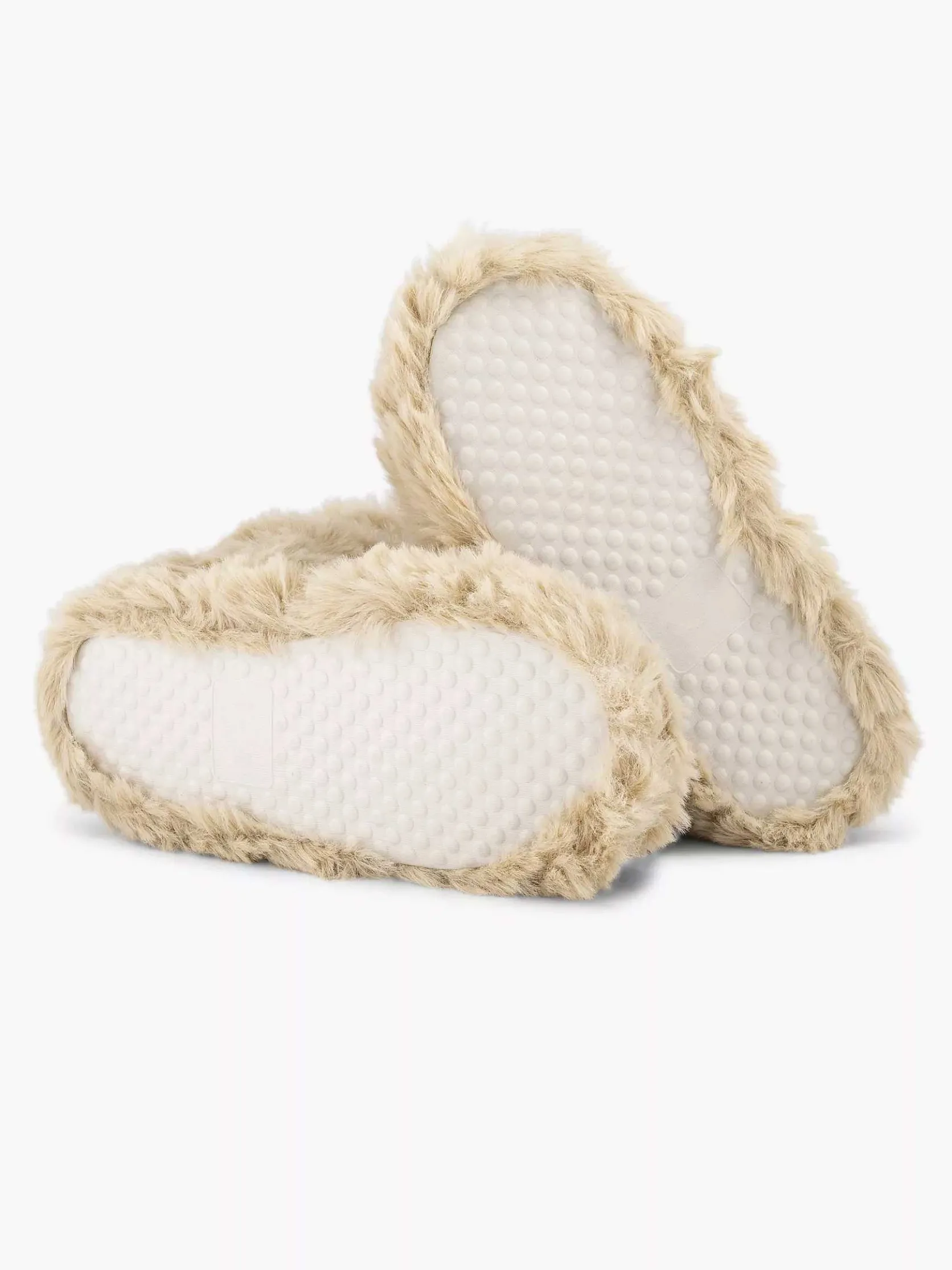 Beige Hoge Pantoffel Plush
