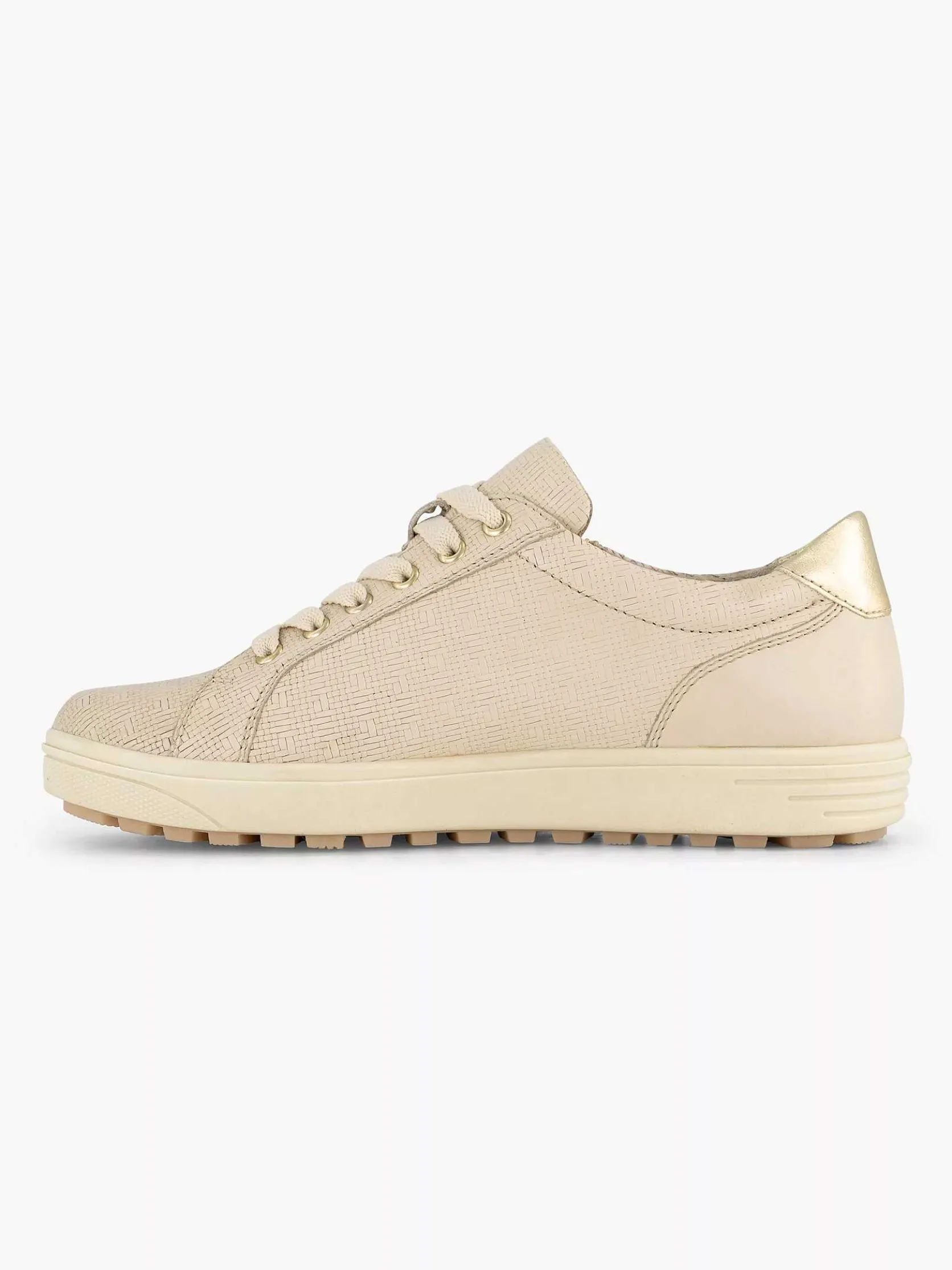 Beige Leren Sneaker