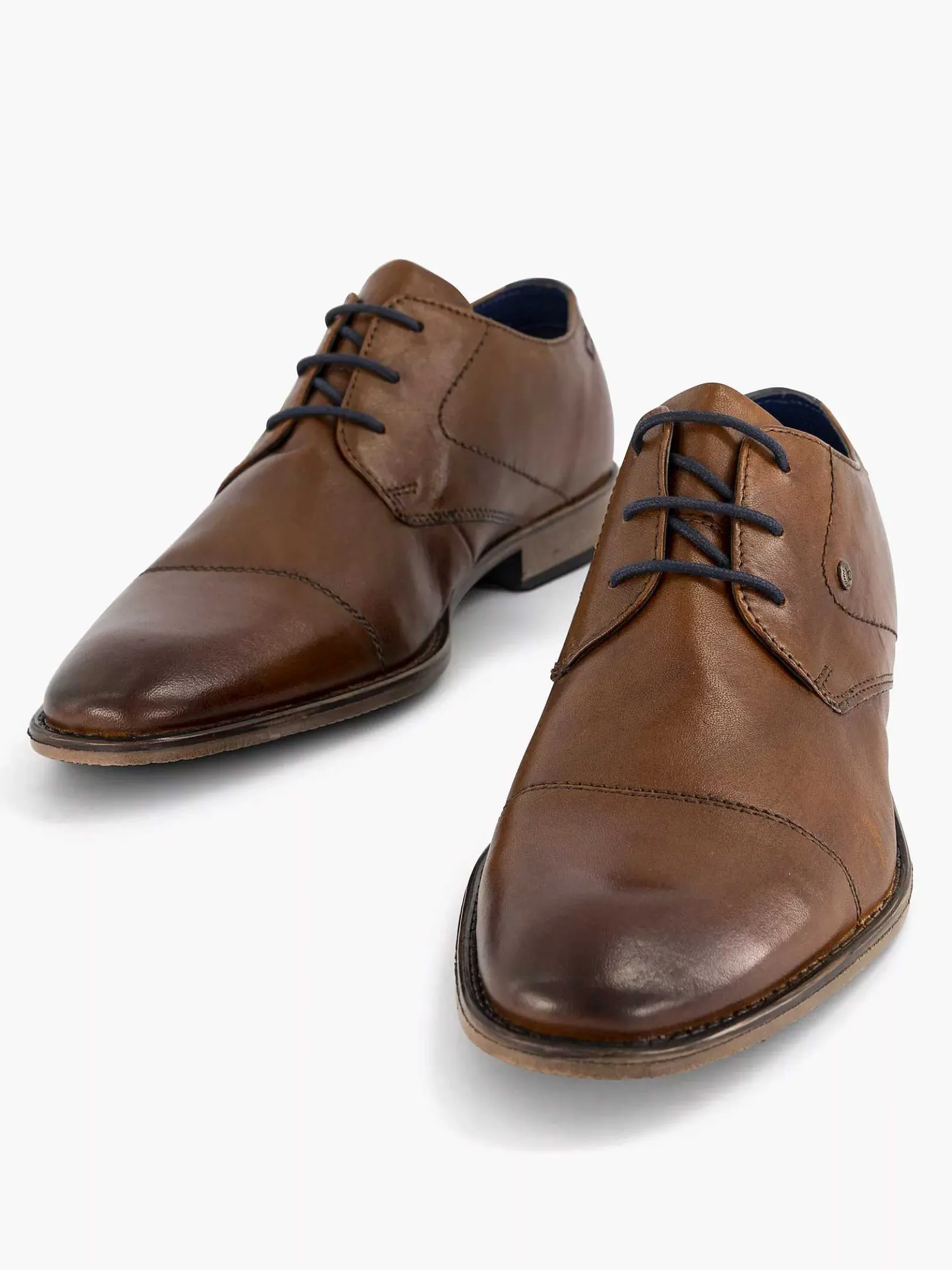 Cognac Leren Veterschoen