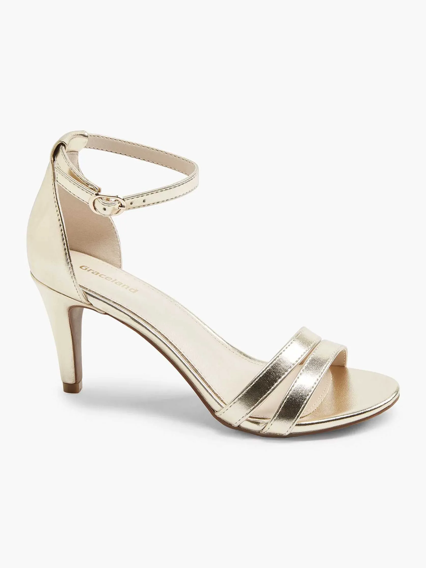 Gouden Sandalette Metallic