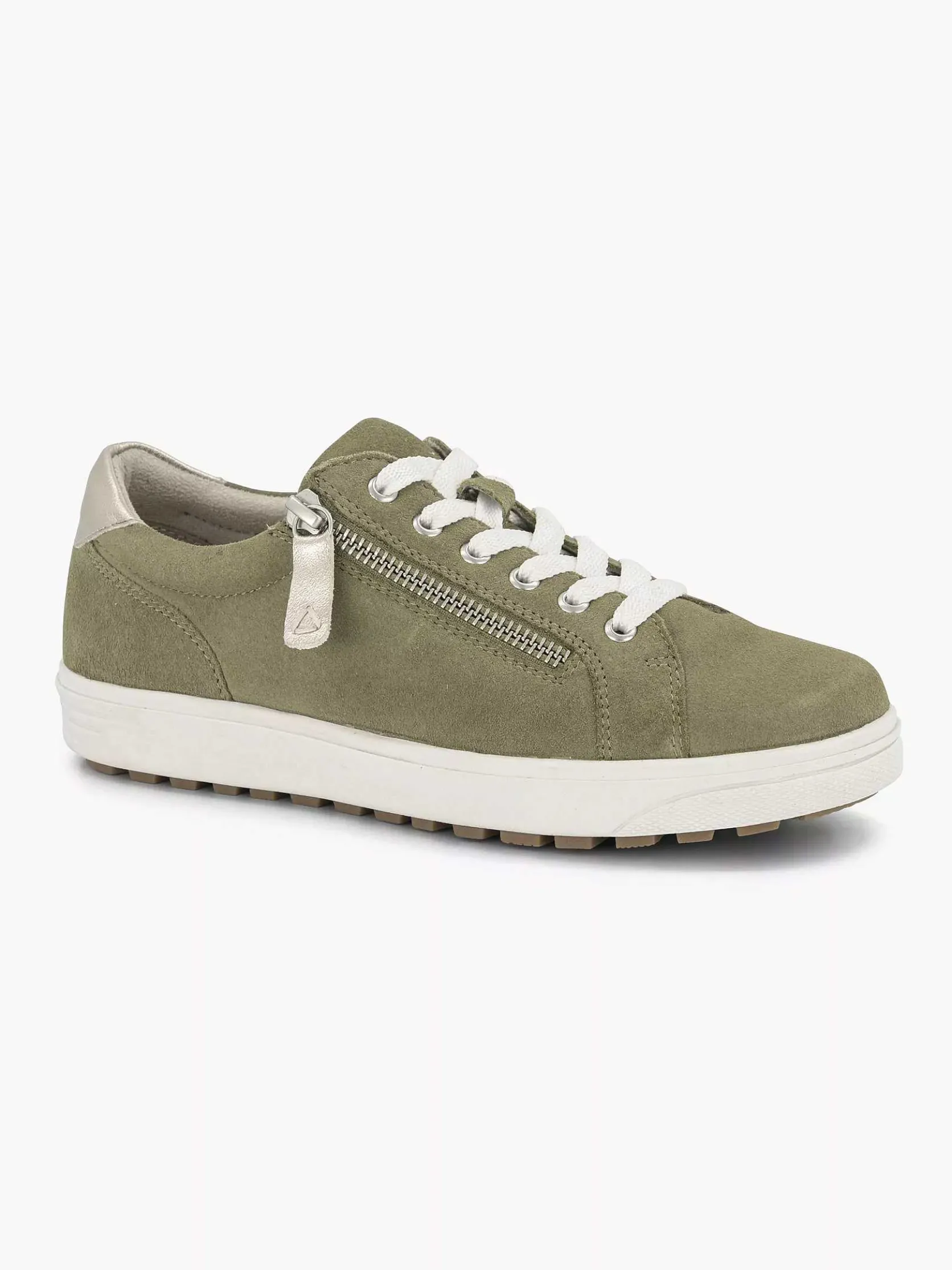 Groene Leren Comfort Sneaker