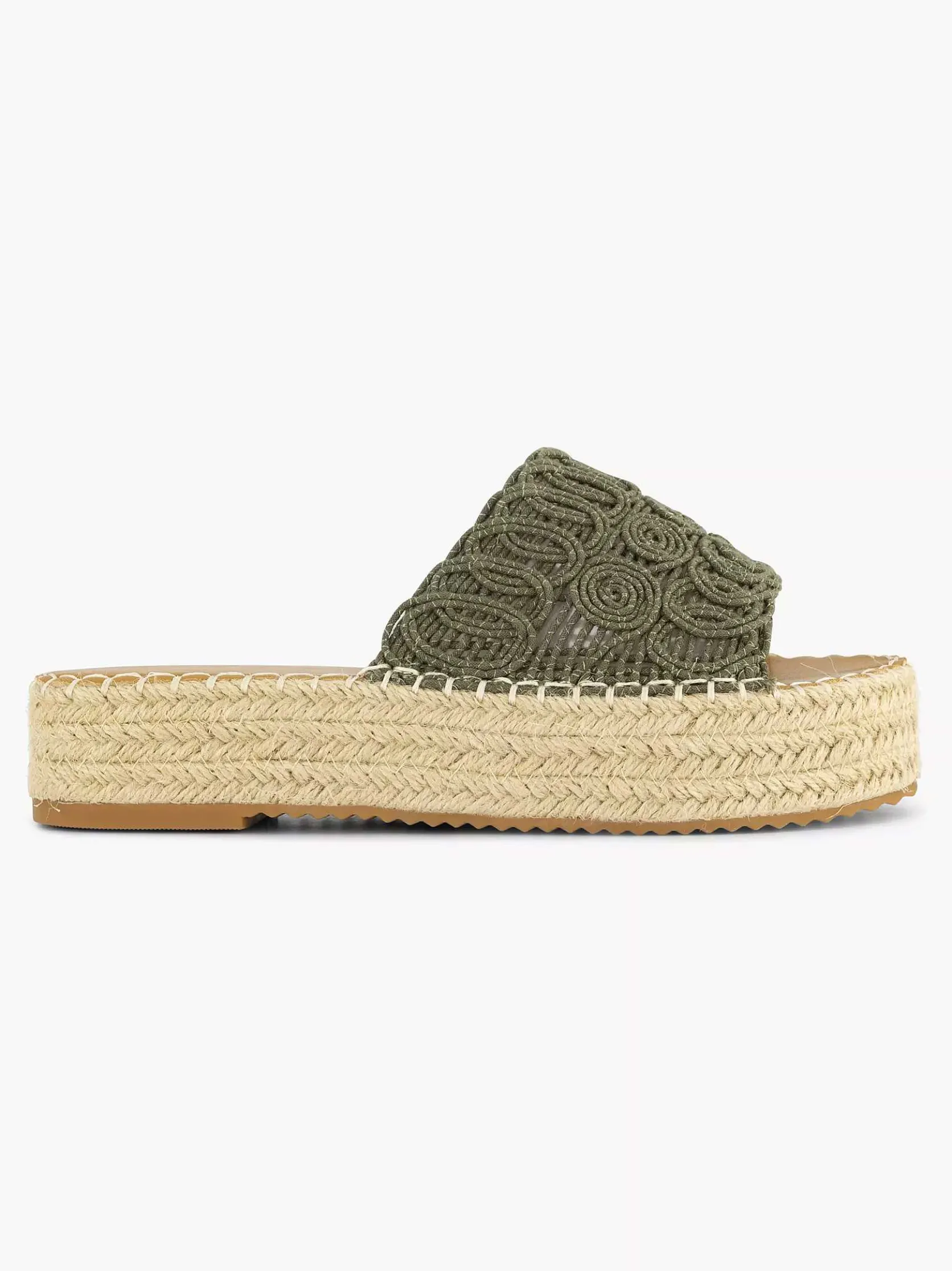 Khaki Platform Slipper