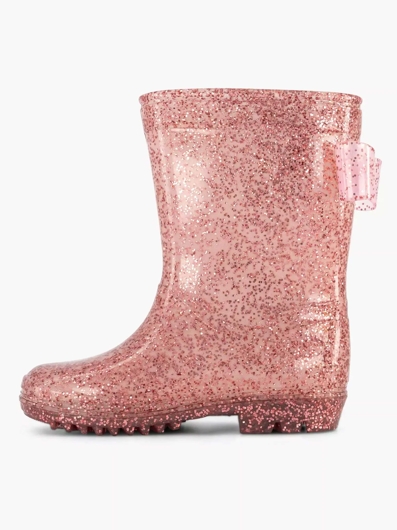 Roze Regenlaars Glitter Strik