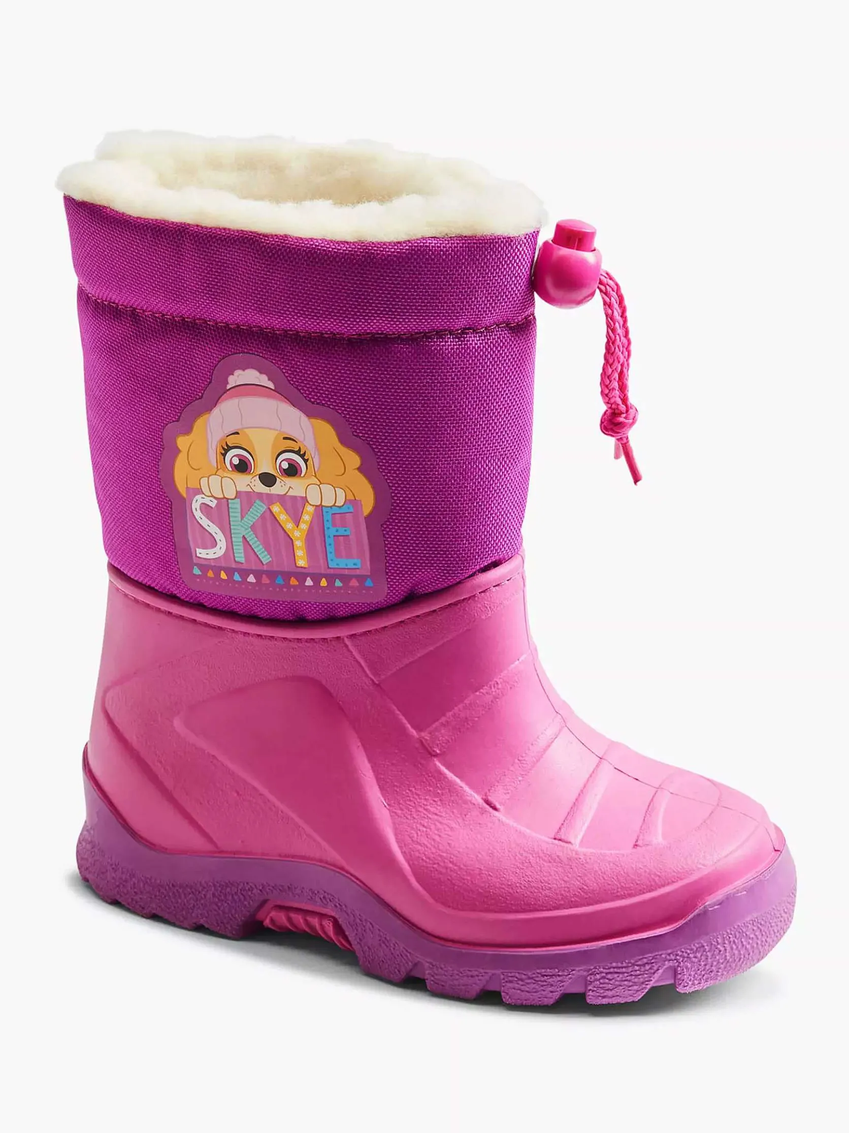Roze Regenlaars Paw Patrol Gevoerd