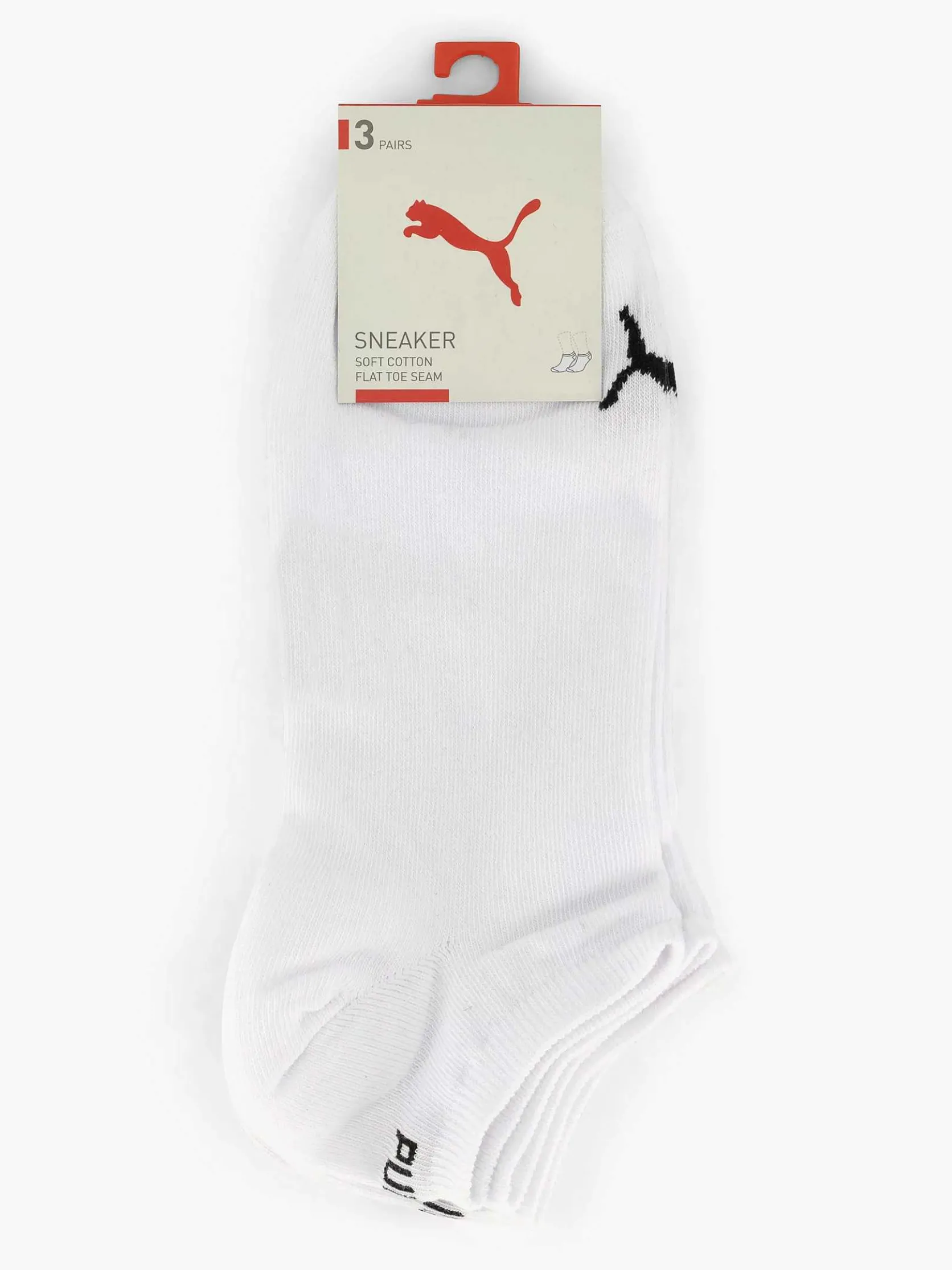 Witte Puma Sneaker Plain 3 Pak 39-42