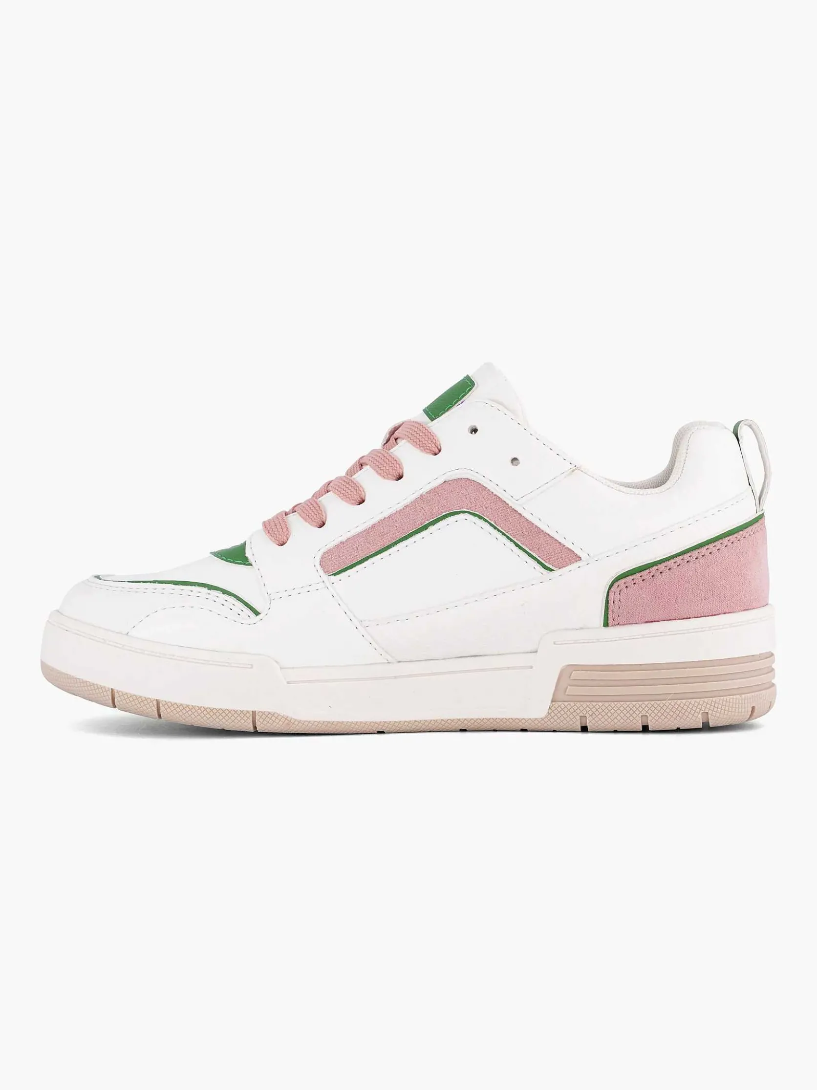 Witte Retro Sneaker Roze