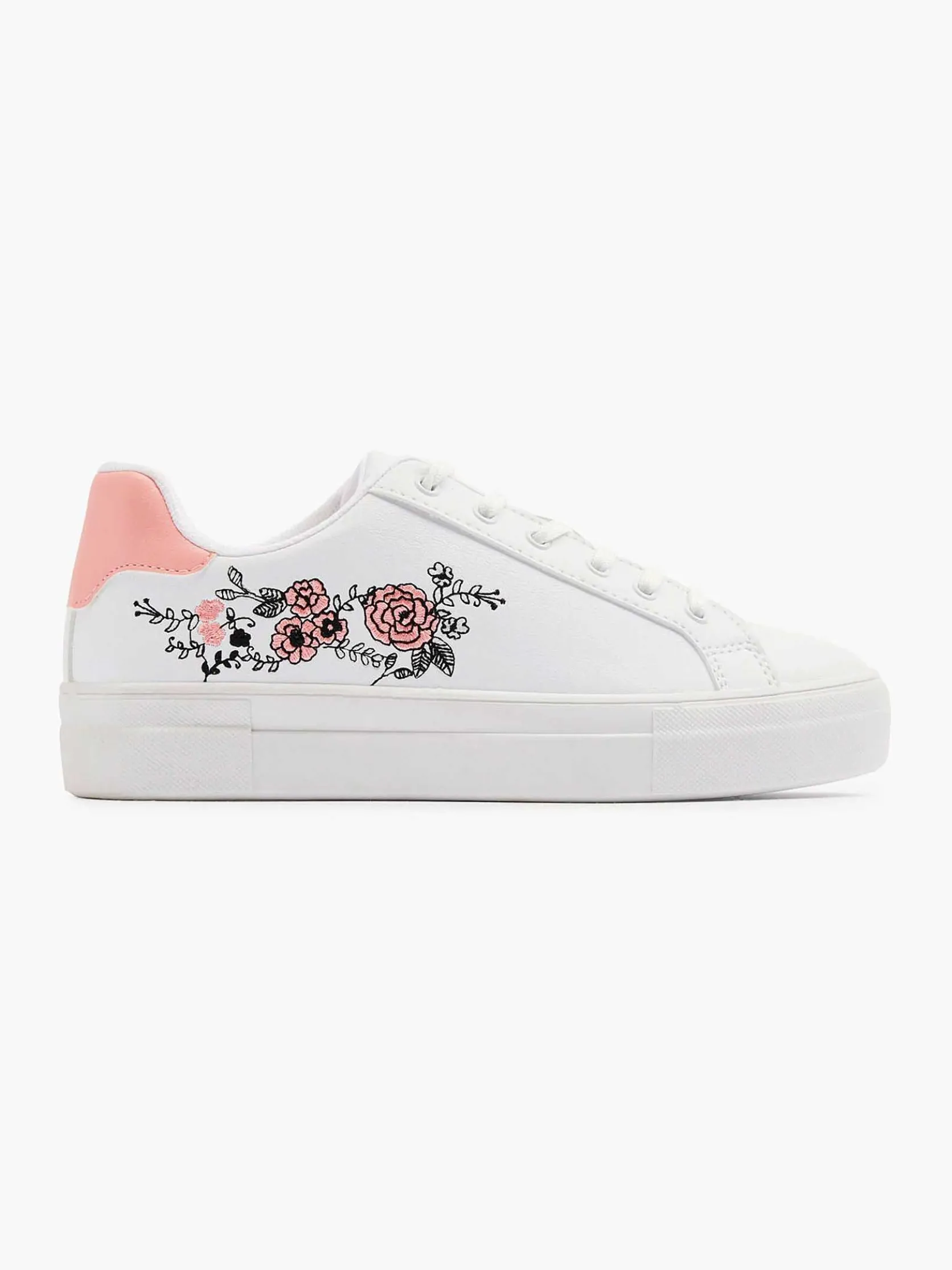Witte Sneaker Roze Bloemen