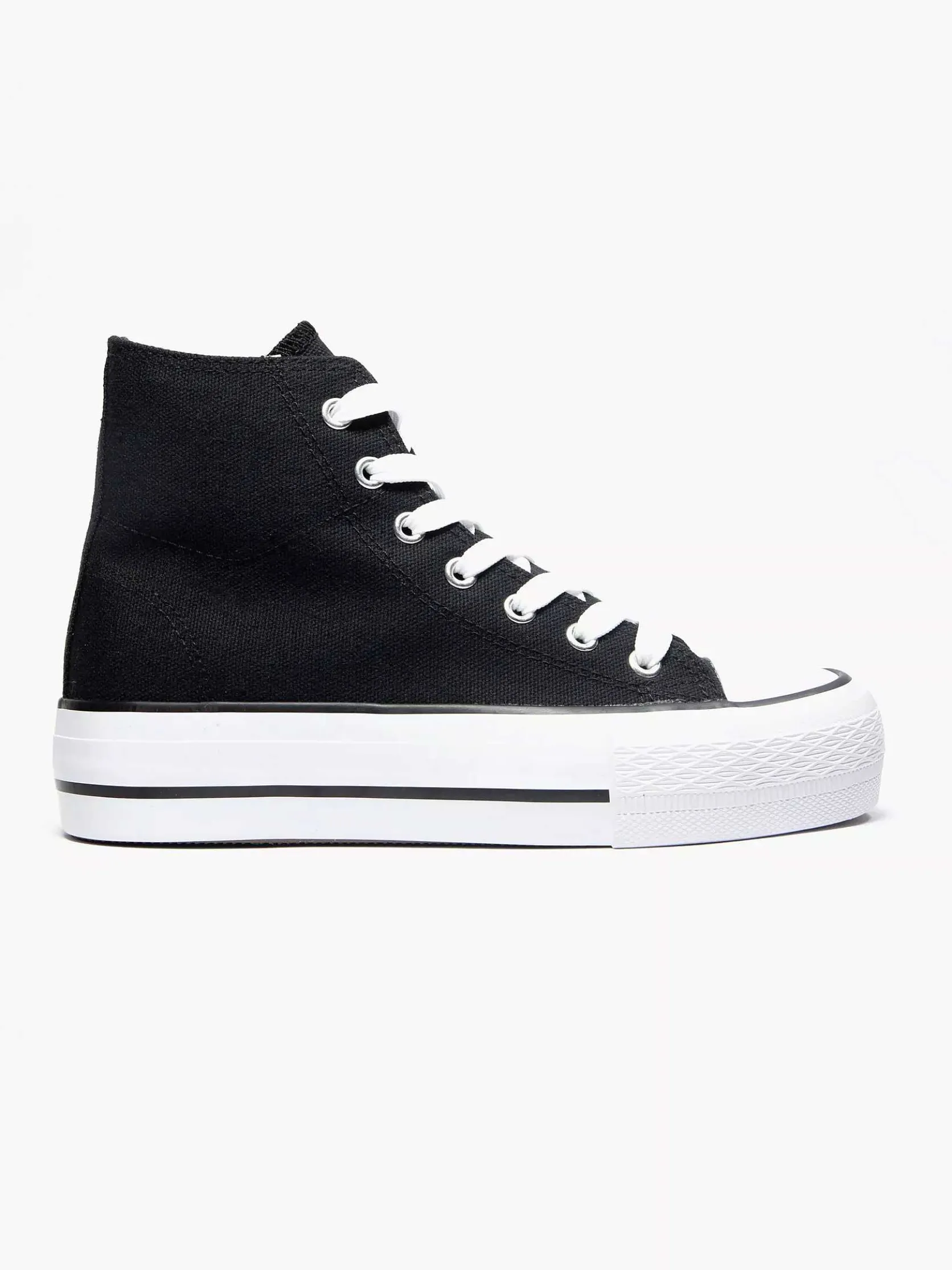 Zwarte Hoge Canvas Sneaker