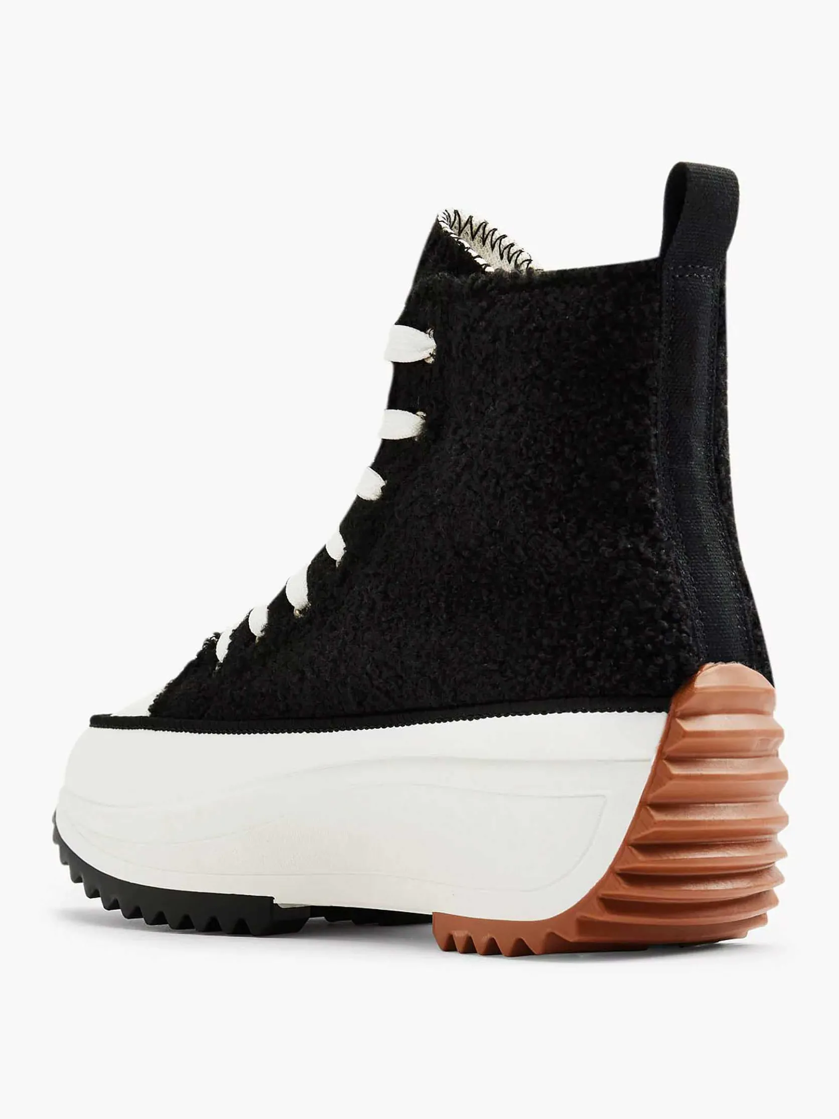 Zwarte Hoge Platform Sneaker Teddy