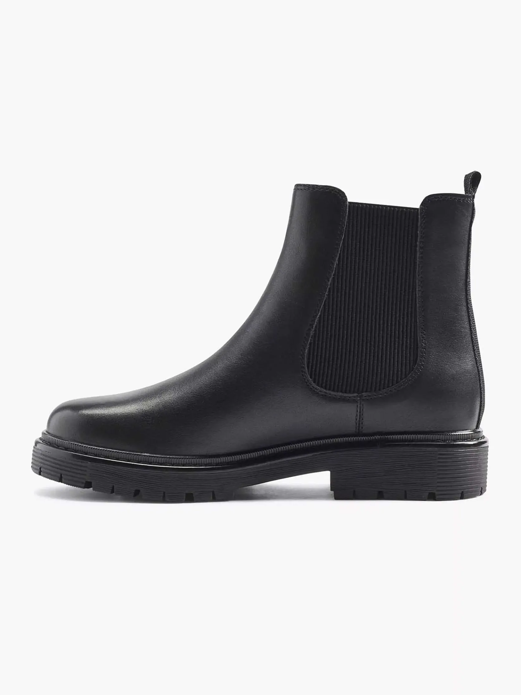 Zwarte Leren Chelsea Boot
