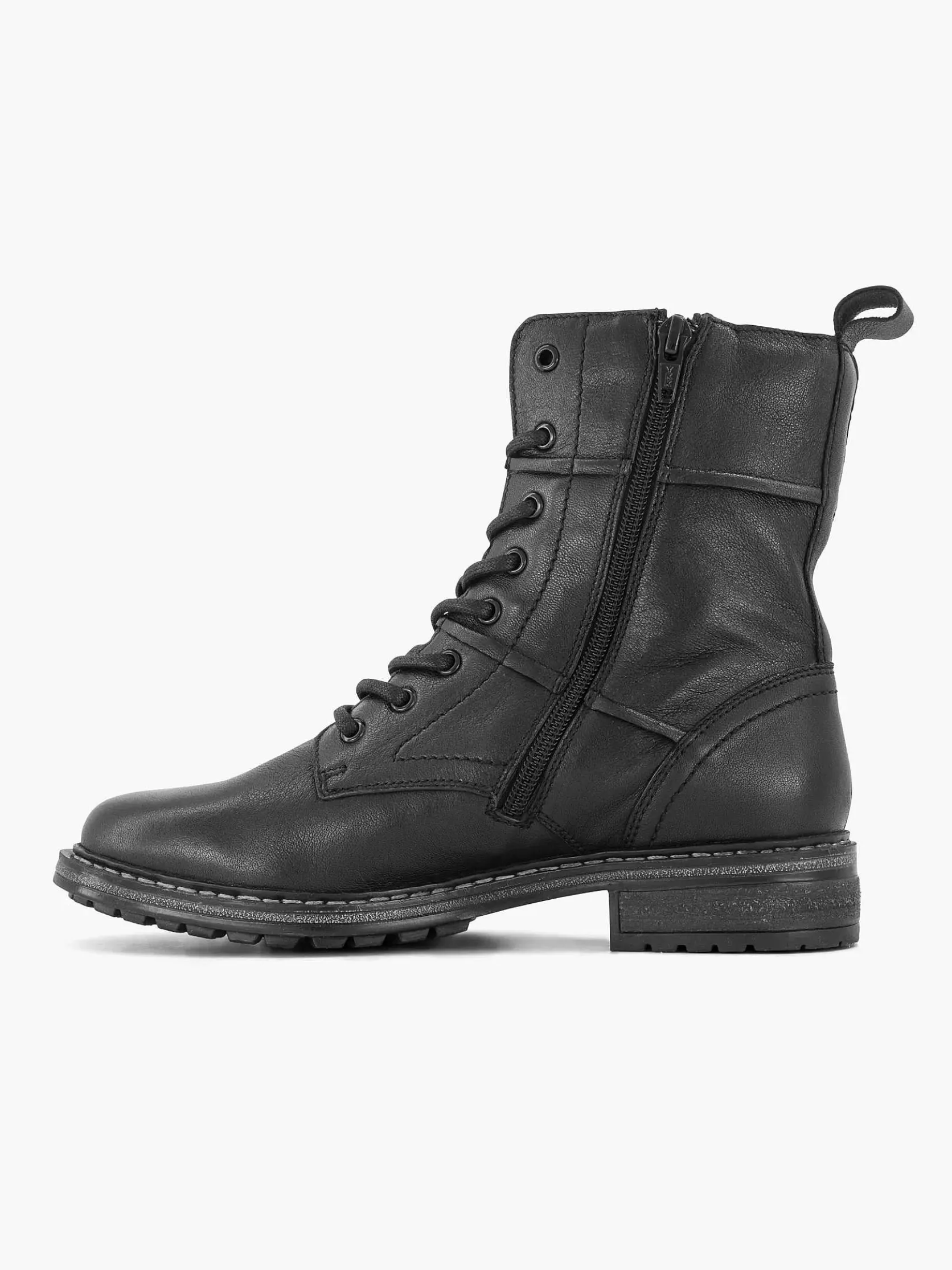 Zwarte Leren Veterboot