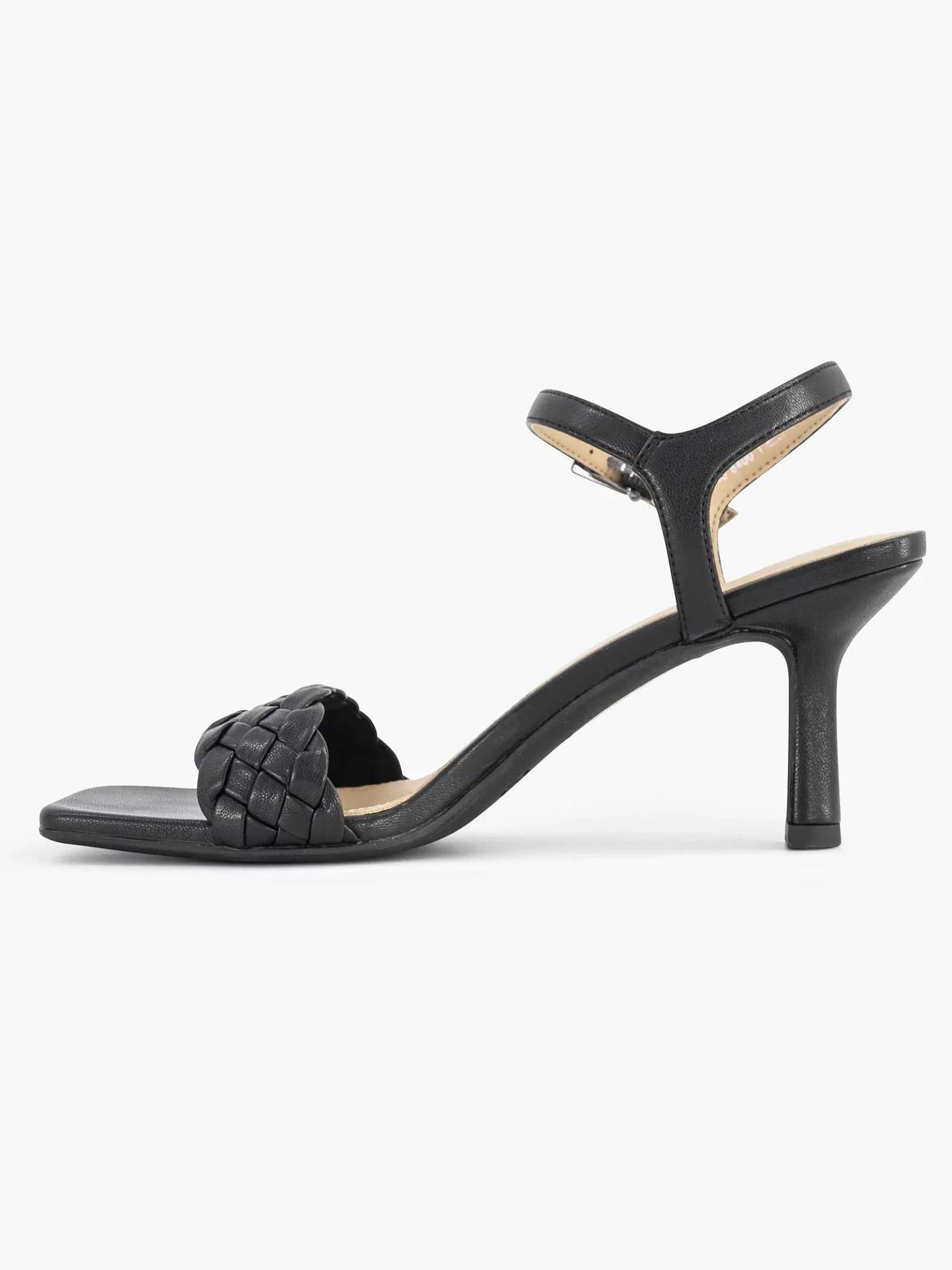 Zwarte Sandalette Gevlochten