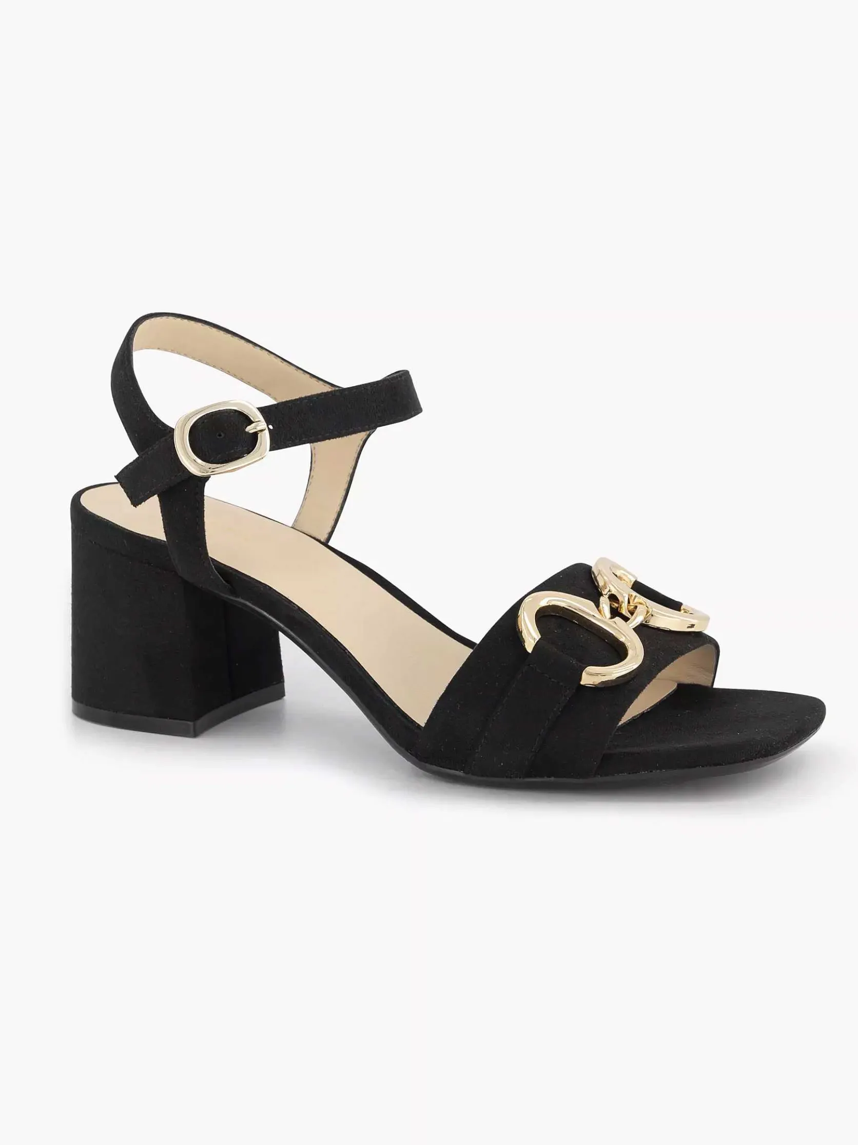 Zwarte Sandalette Sierketting