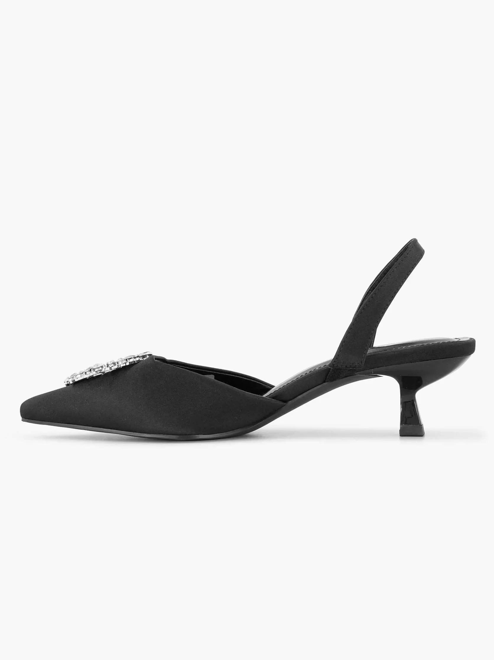 Zwarte Slingback Steentjes