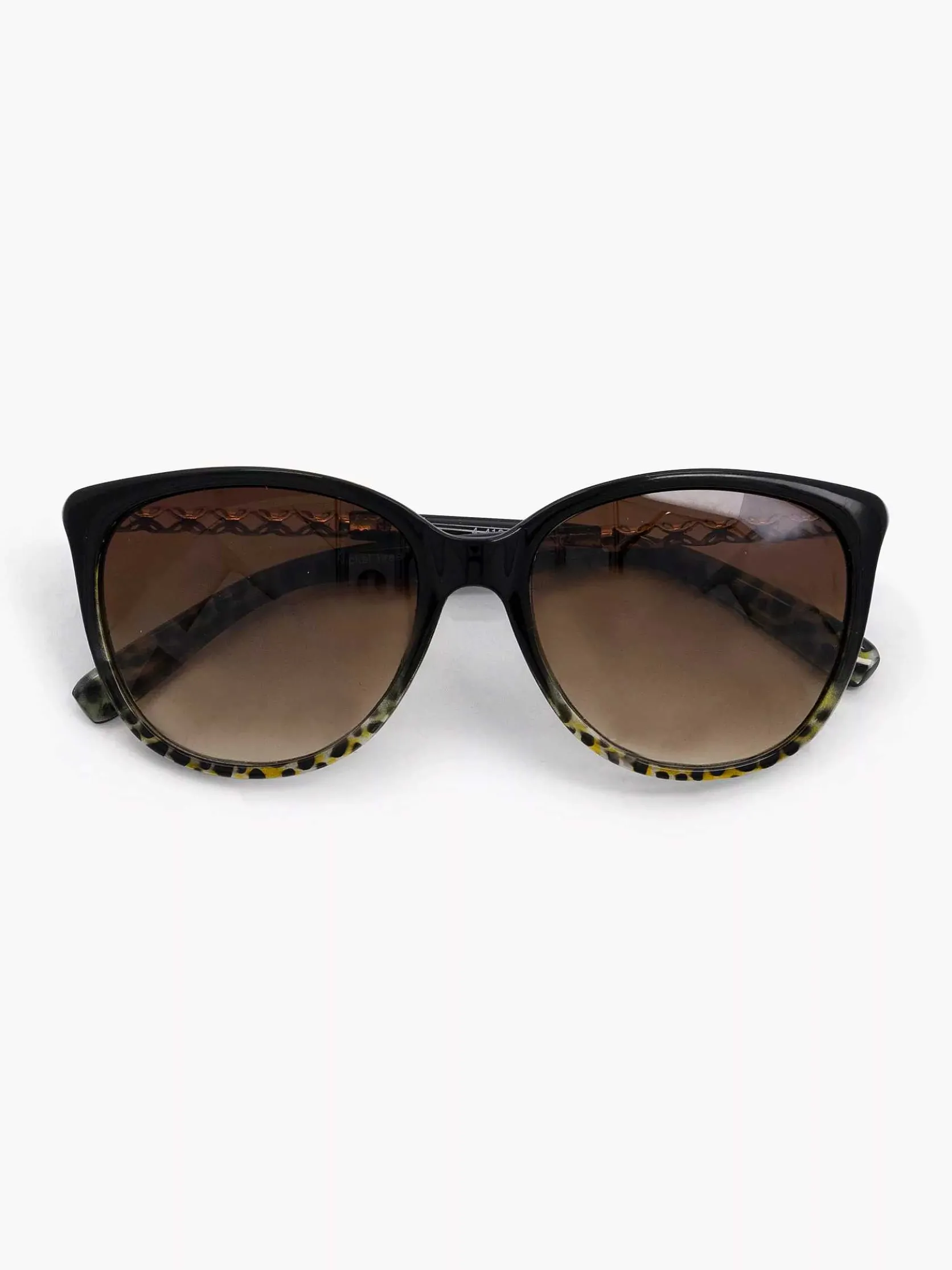 Zwarte Zonnebril Met Panterprint